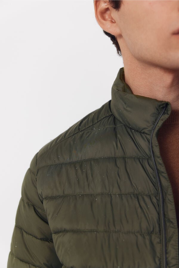 Cortefiel Ultra-light quilted jacket Kaki