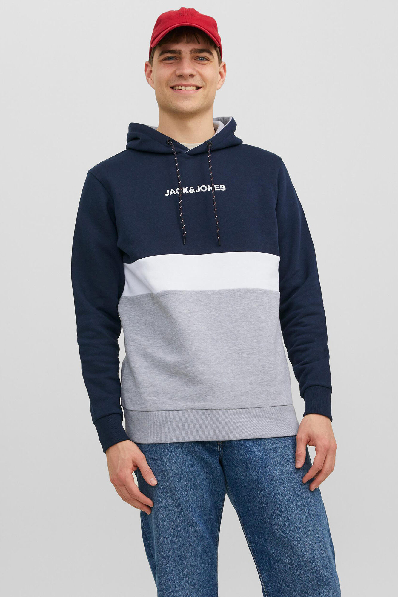 Colour block hoodie Men s sweatshirts Cortefiel