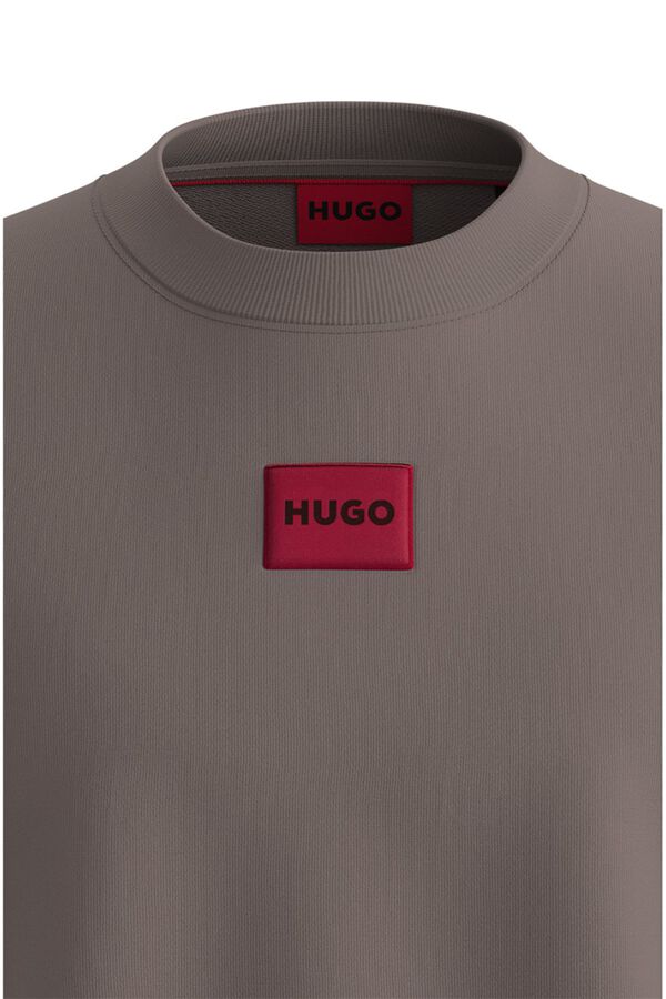 HUGO Sweatshirt gola redonda Castanho