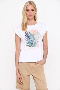 Cortefiel WWF coral print collaboration T-shirt Printed white