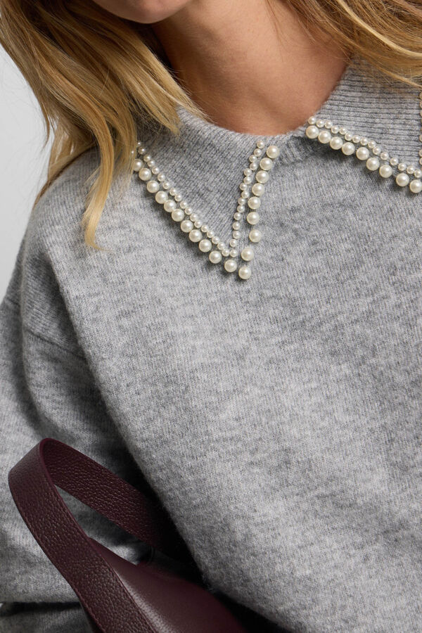 Silbon Camisola de gola polo Cinzento