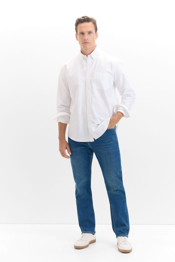 Cortefiel Classic fit dynamic jeans Blue