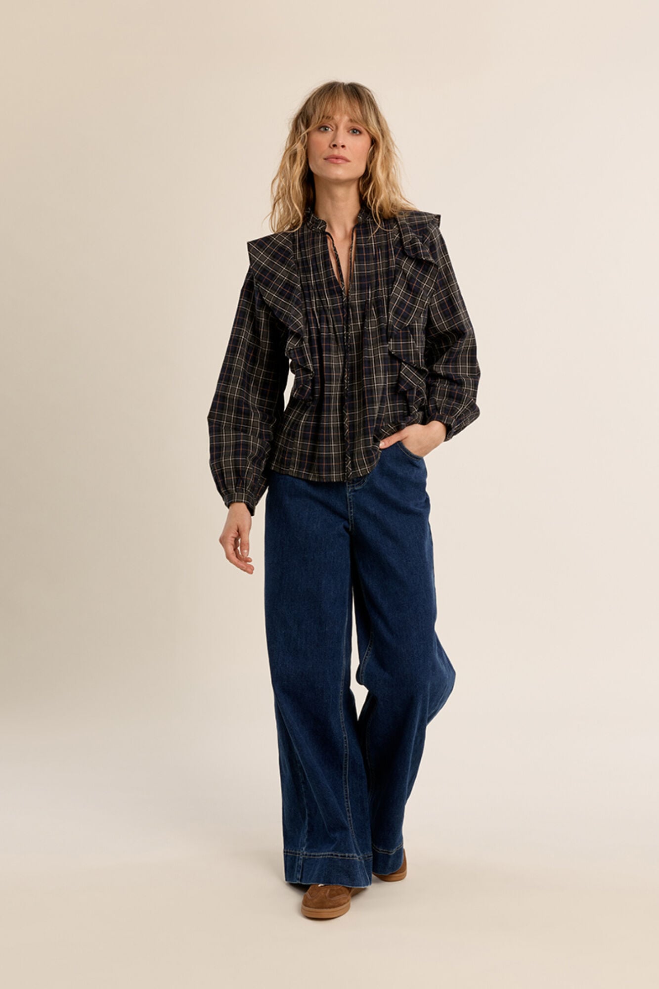 Molly Bracken Camisa de manga comprida estampada