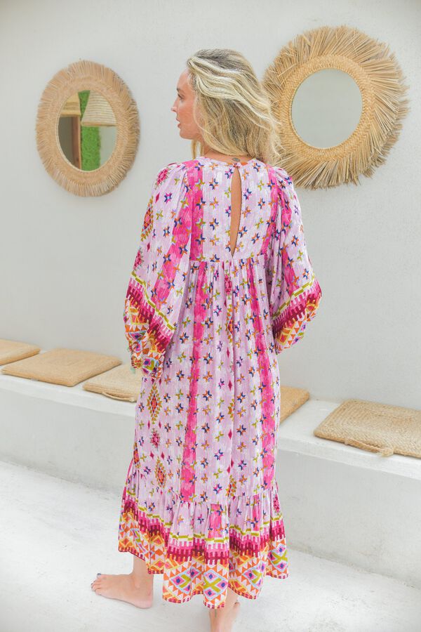 Jaase Vestido midi Camille Rosa