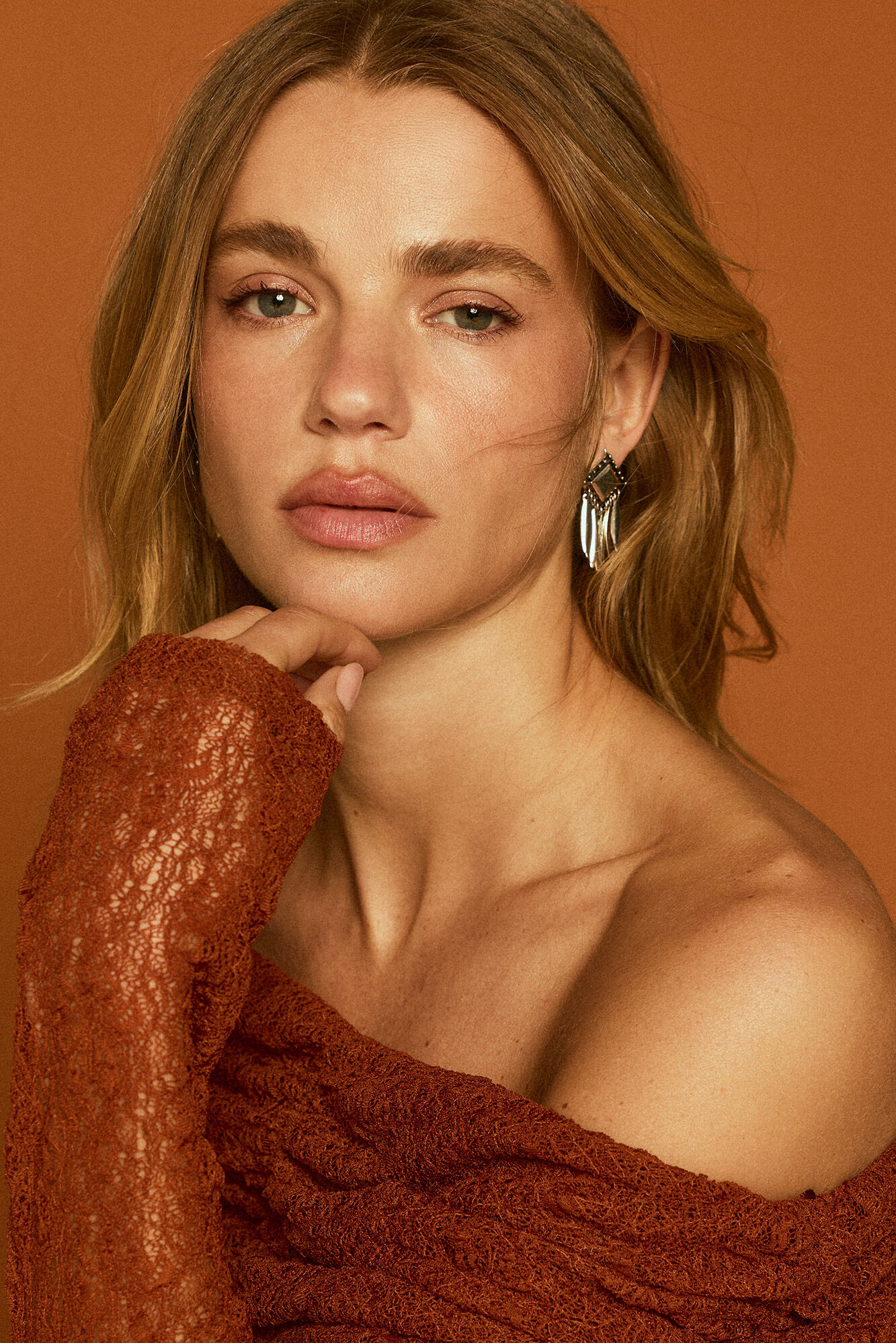 Slowlove Pendientes espigas met&aacute;licas