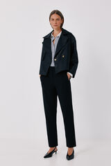 Cortefiel Slim fit tailored trousers Black