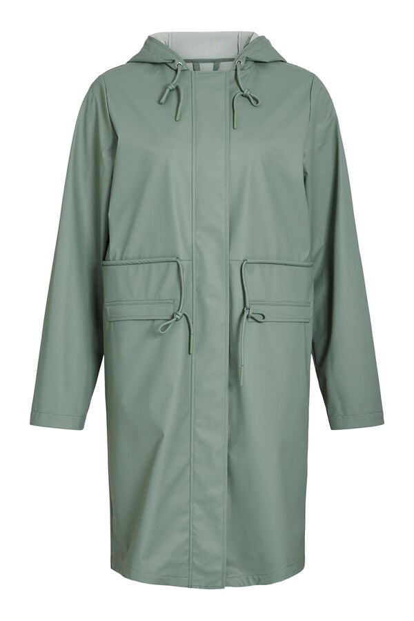 Cortefiel Long raincoat jacket Grey