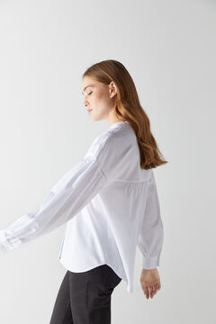Cortefiel Camisa oversize algodón Blanco