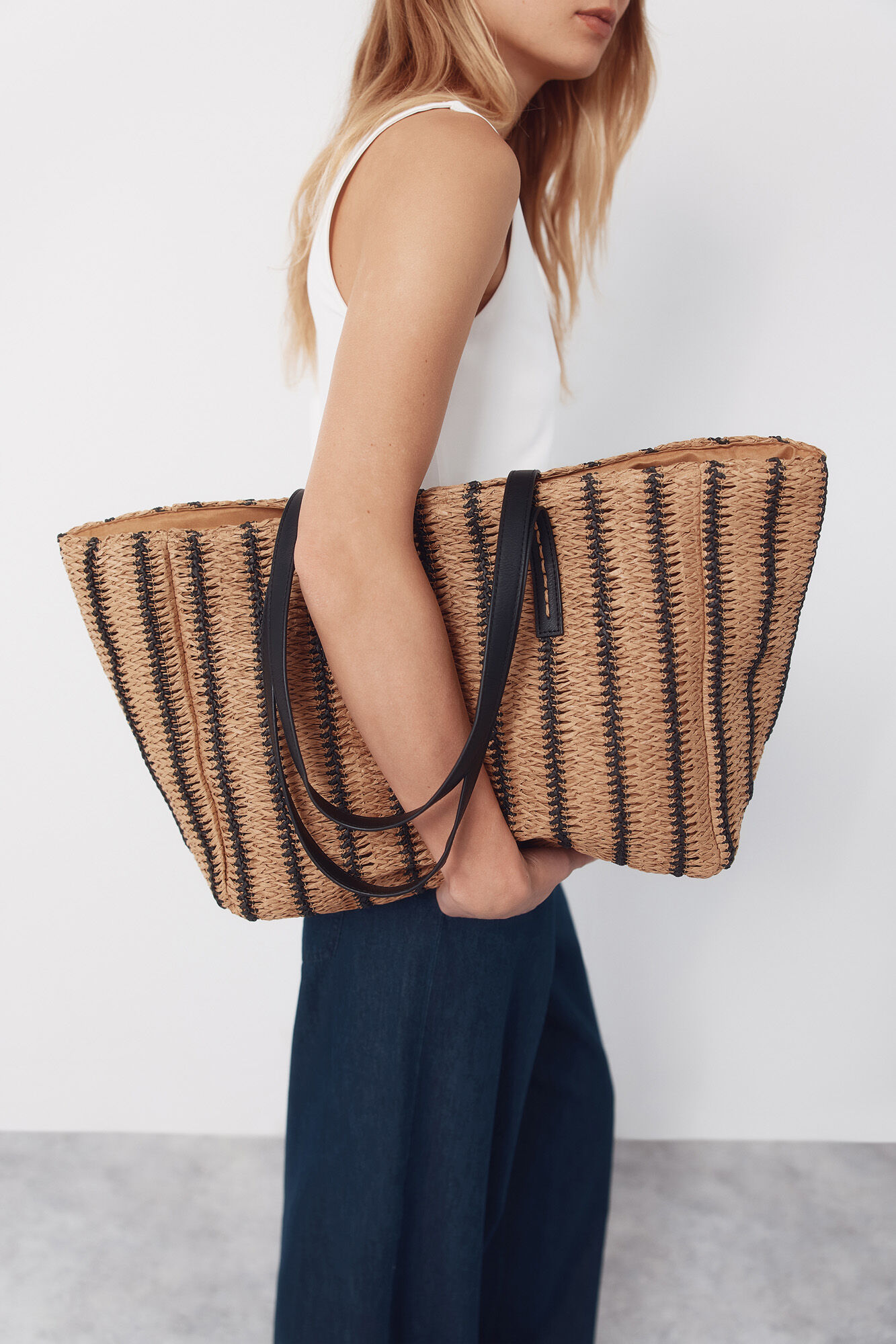 Cortefiel Solso shopper estampado rayas