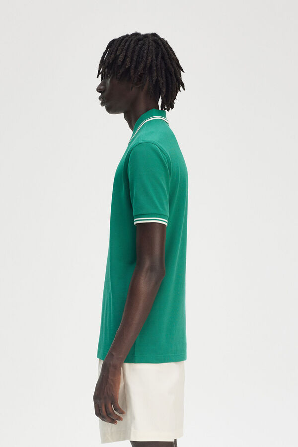 Fred Perry Polo com acabamento em duas listras Verde