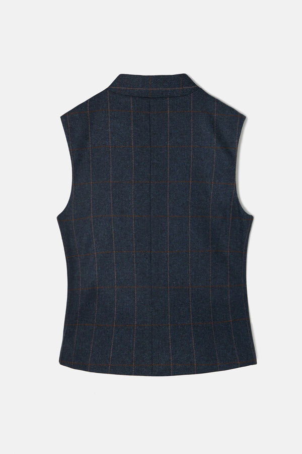 Silbon Herringbone herringbone vest Navy