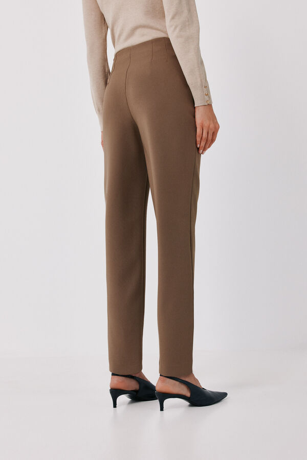Cortefiel Slim fit tailored trousers Beige