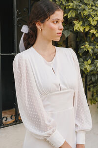 Cortefiel Vestido de noiva Azalea Branco