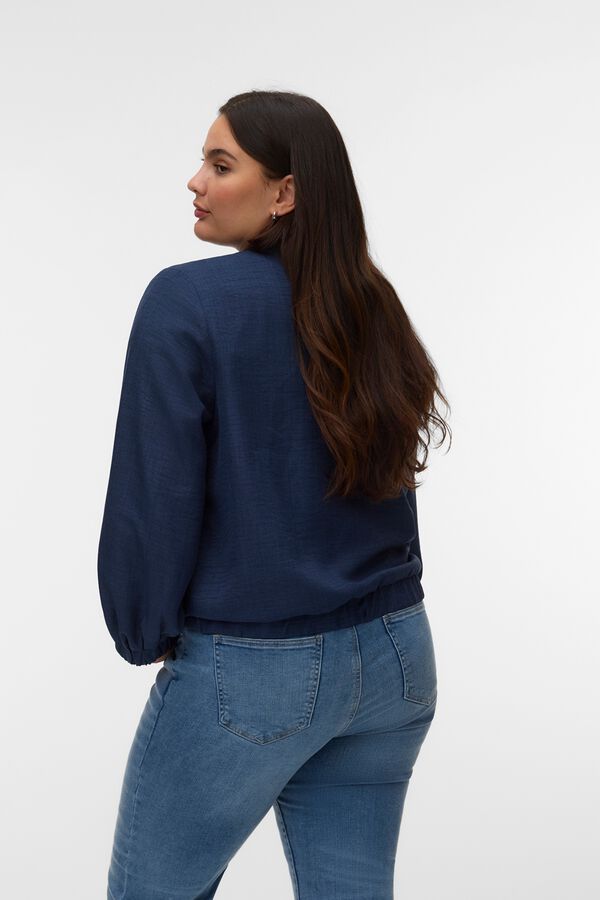 Vero Moda Curve Blus&atilde;o bomber tamanho grande Azul