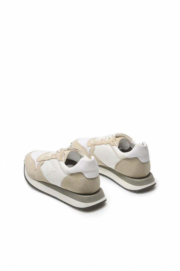 Cortefiel Zapato sneaker ligero combinado Blanco 