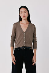 Cortefiel V-neck jacket Beige