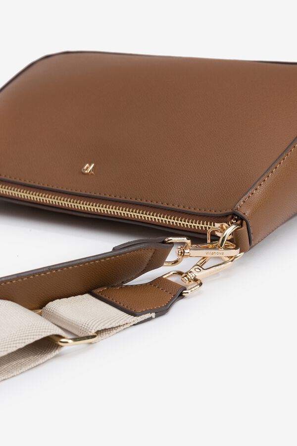 Vilanova Faux leather crossbody bag Brown