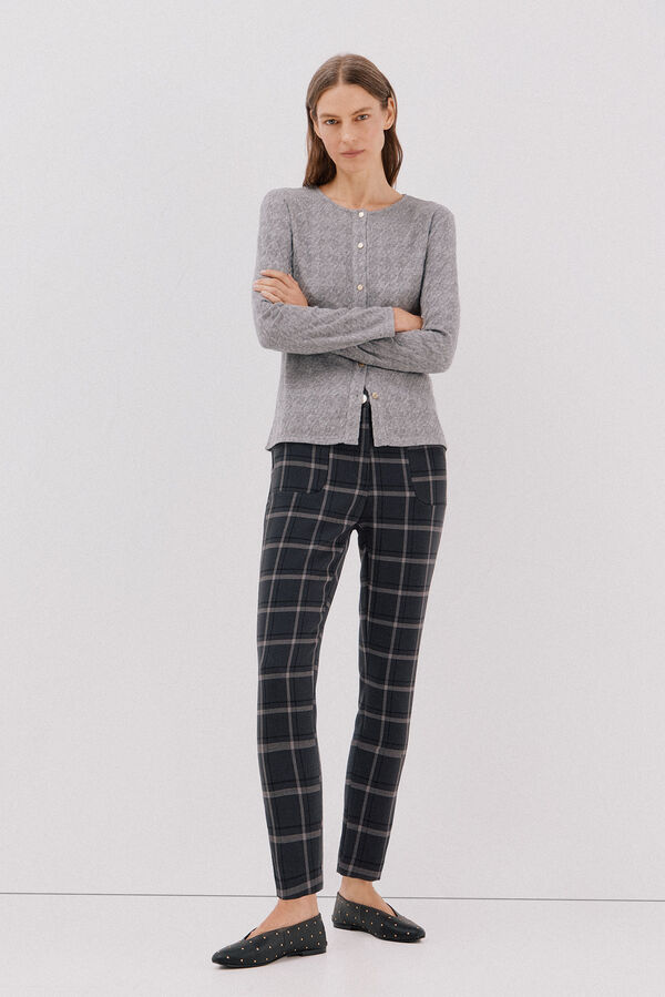 Cortefiel houndstooth Grey