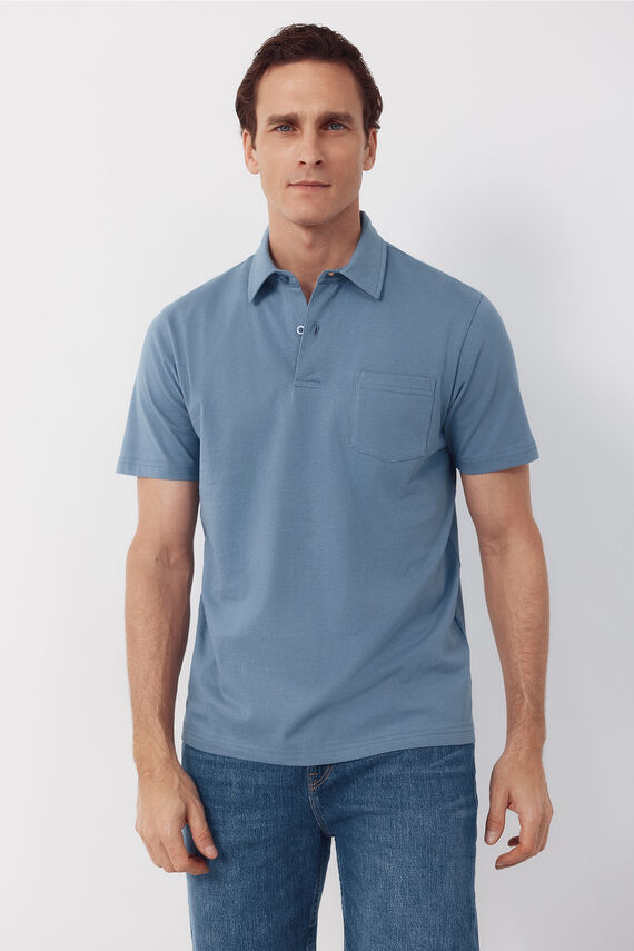 Polo liso bolsillo