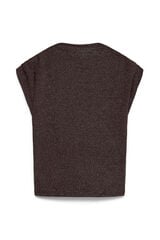 Vero Moda Top Perkins com decote em lurex Castanho