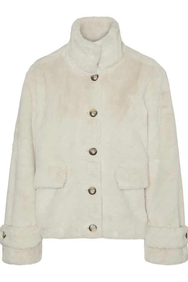 Vero Moda Chaqueta efecto peluche Gris