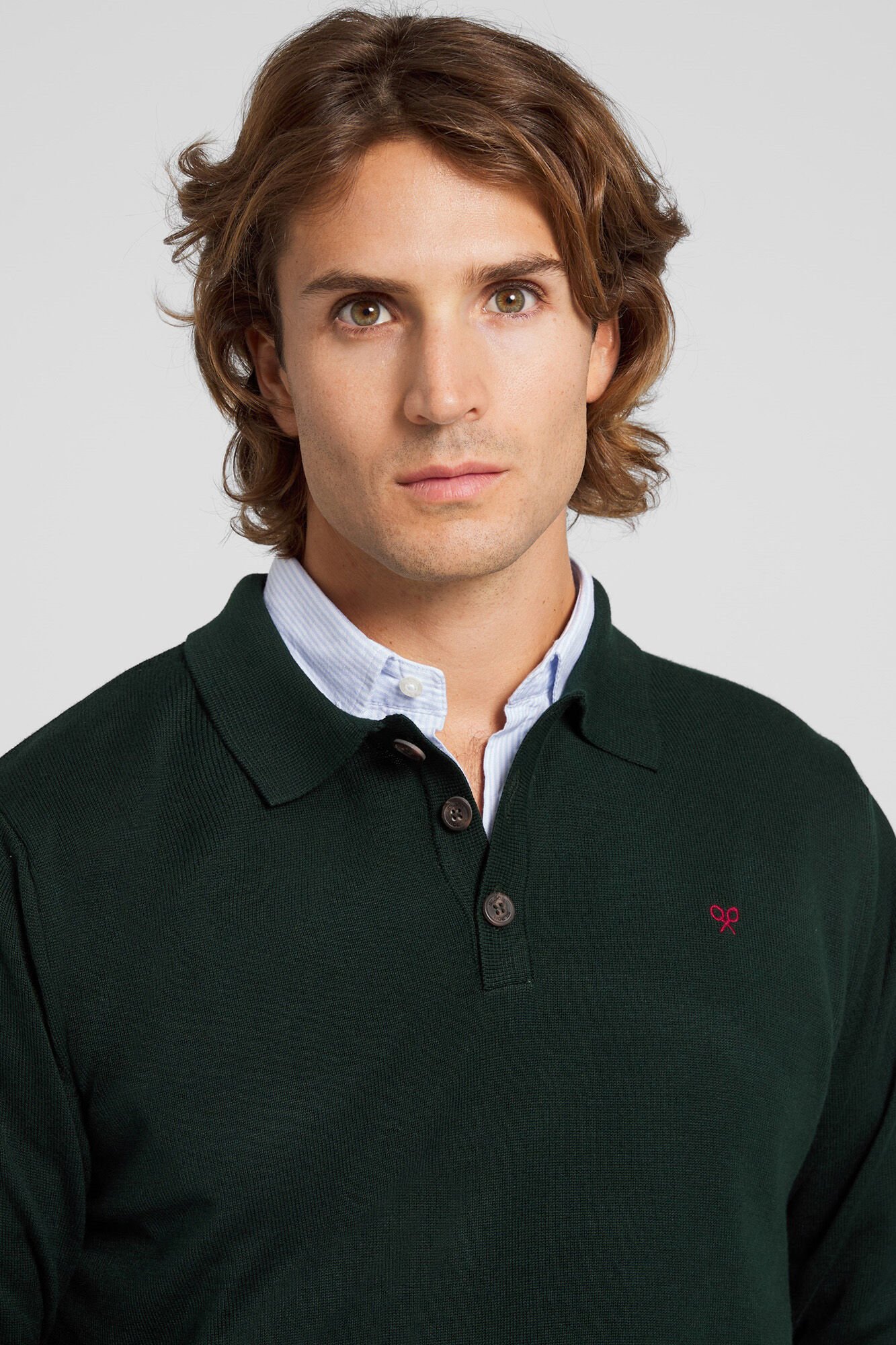 Jersey polo silbon verde Pulls et gilets pour homme Cortefiel