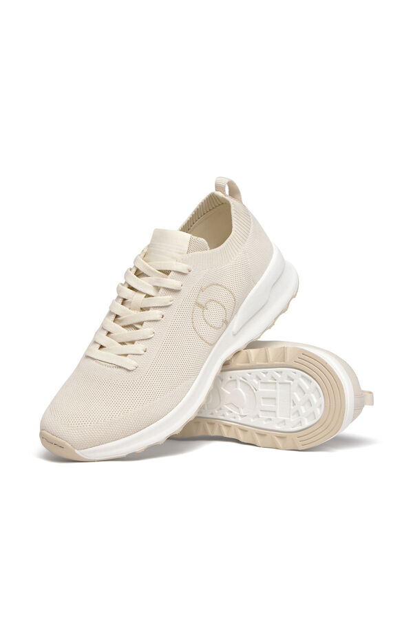 Ecoalf Chinelos de quarto em malha Conde Knit Branco