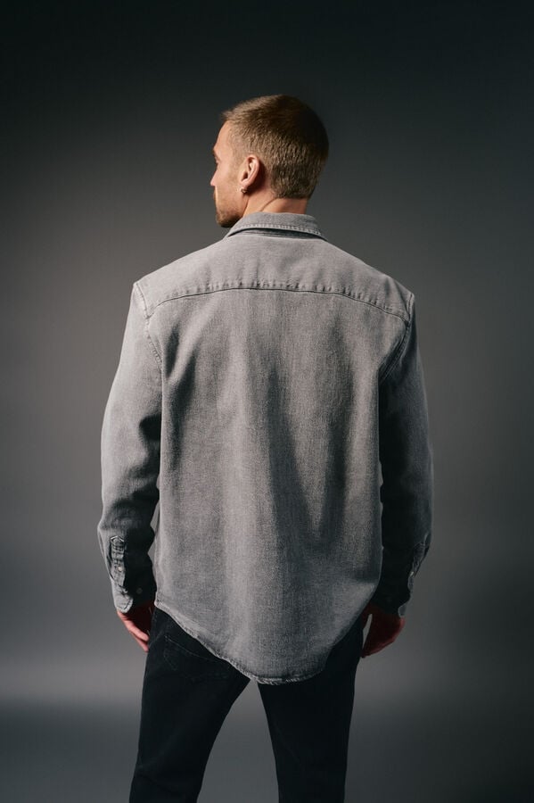 OOTO Sobrecamisa denim Cinzento
