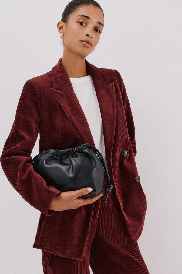 Cortefiel Bolsa de mala de tiracolo Preto