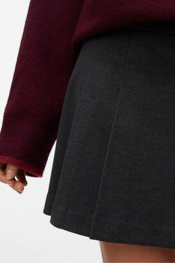 Vero Moda Mini saia plissada Cinzento