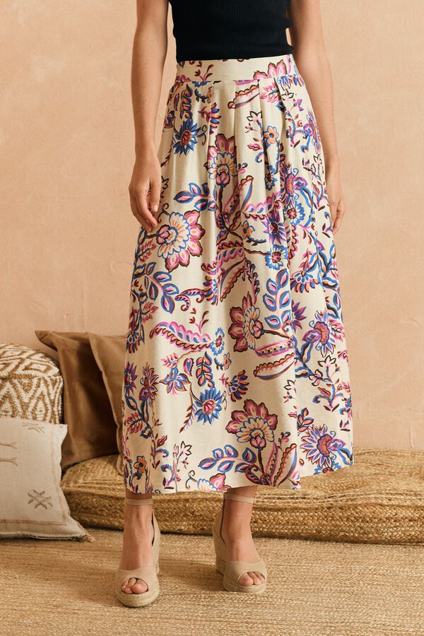 Pol&iacute;n Et Moi Susi long skirt Ivory