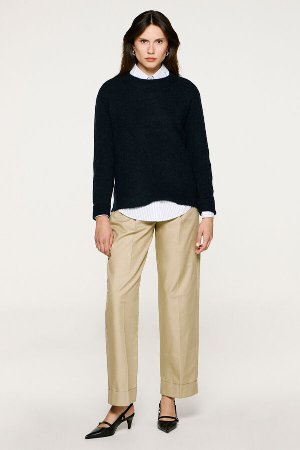 Selected Femme Wool and alpaca jumper . Navy