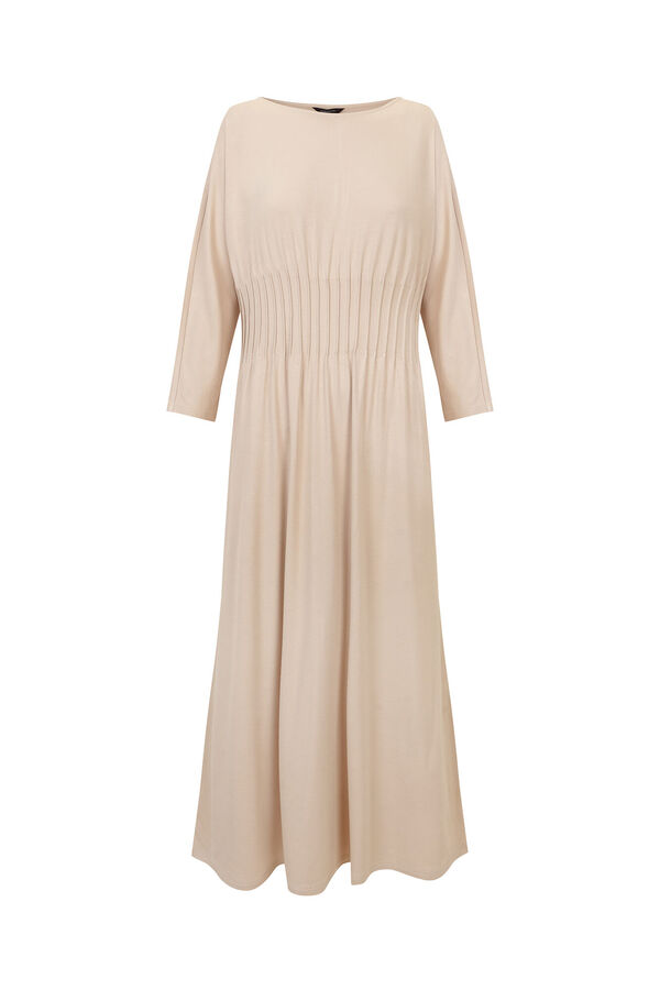 Cortefiel Pleated dress Nude