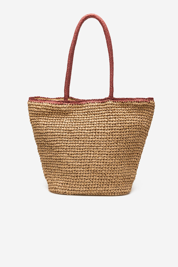 Cortefiel Capazo rafia Marr&oacute;n