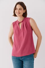 Cortefiel Cropped teardrop top Purple