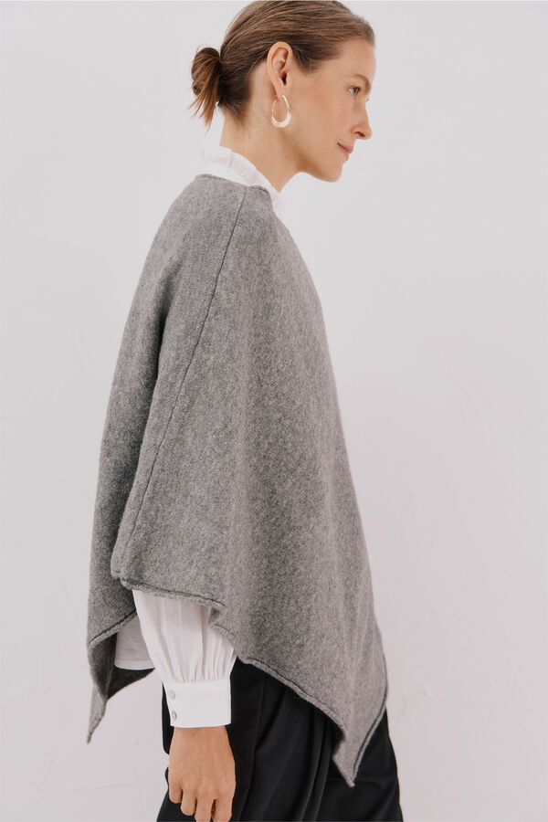 Cortefiel Soft touch poncho Grey