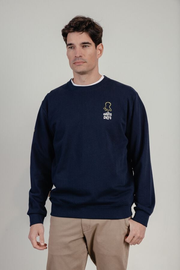 elPulpo Sudadera cuello caja Azul marino