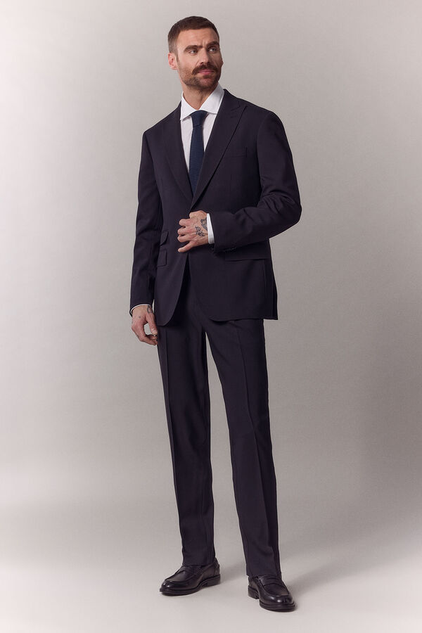 OOTO Pants with angled flap Navy