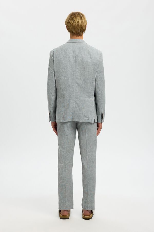 Selected Casaco de linho com aba Verde