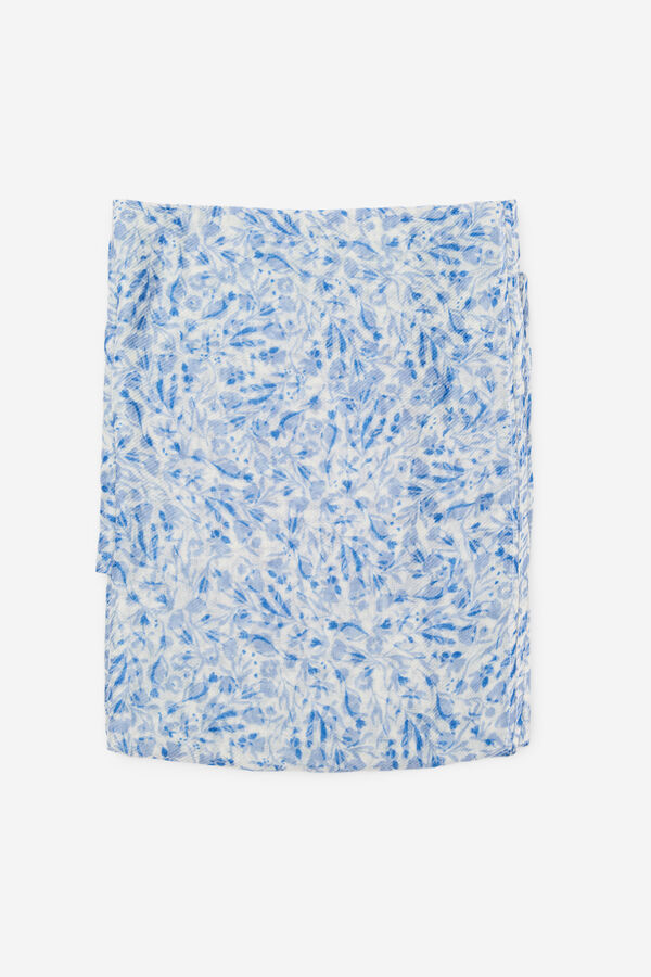 Cortefiel Floral scarf Printed blue