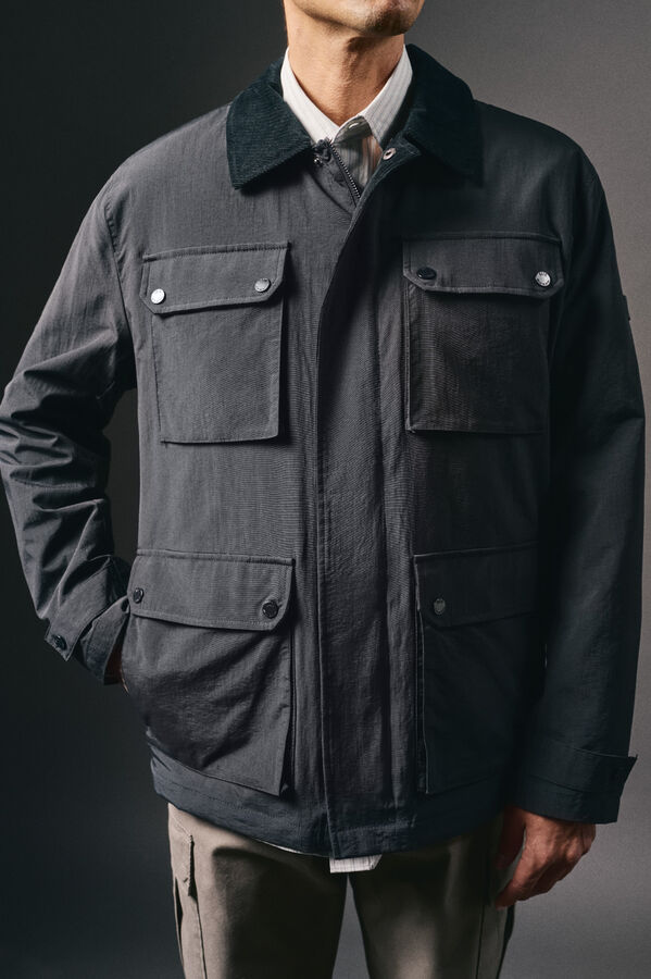 OOTO Four-pocket field jacket Navy