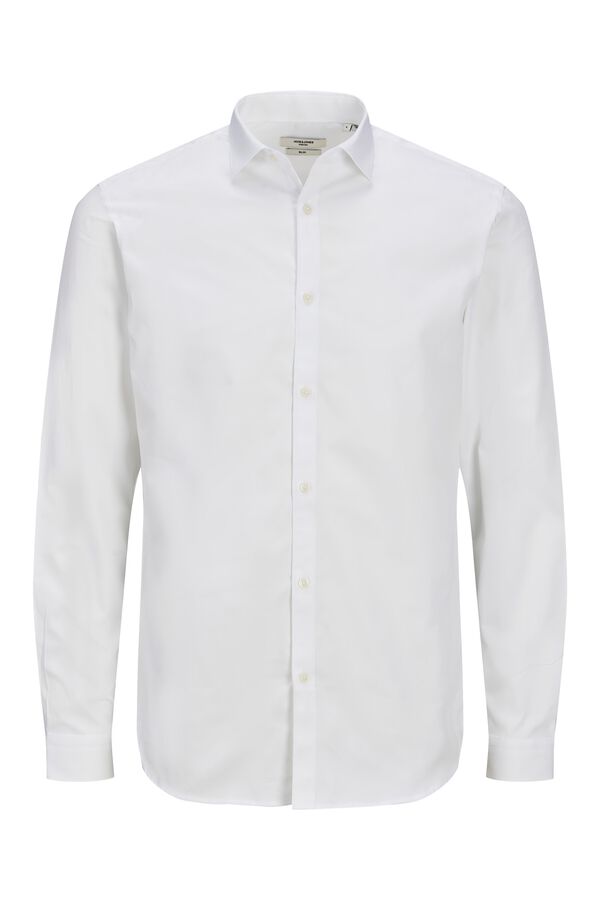 Jack & Jones Camisa slim fit em algod&atilde;o Branco