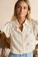 Pol&iacute;n Et Moi Camisa com folhos Bibiana Tostado