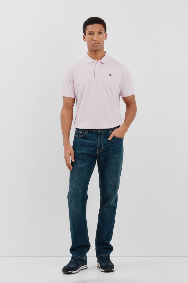 Cortefiel Basic piqué polo shirt Pink