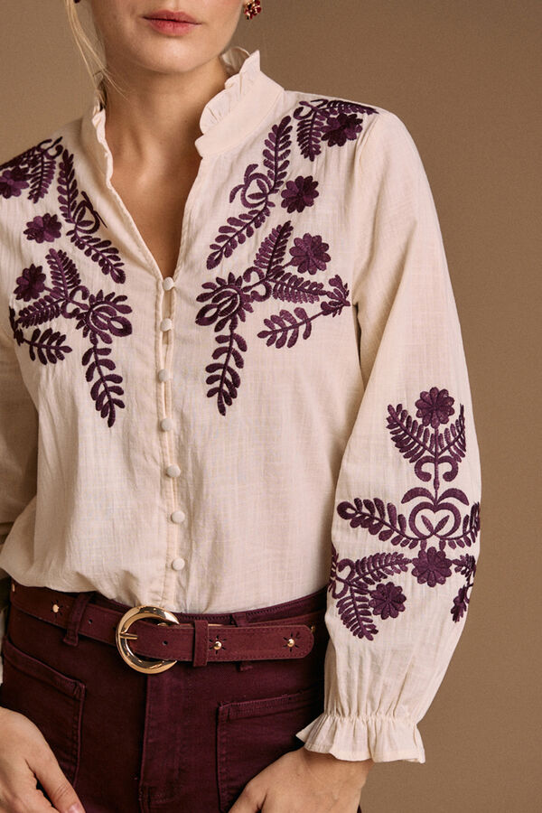 Polín Et Moi Blusa bordada Teresa Impressão