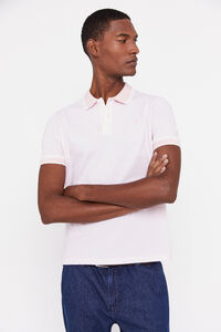 Cortefiel Tipped Oxford polo shirt Pink