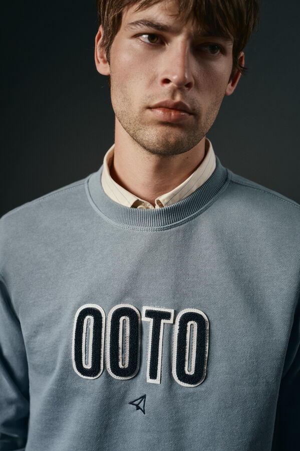 OOTO Sweatshirt logo bordado Azul