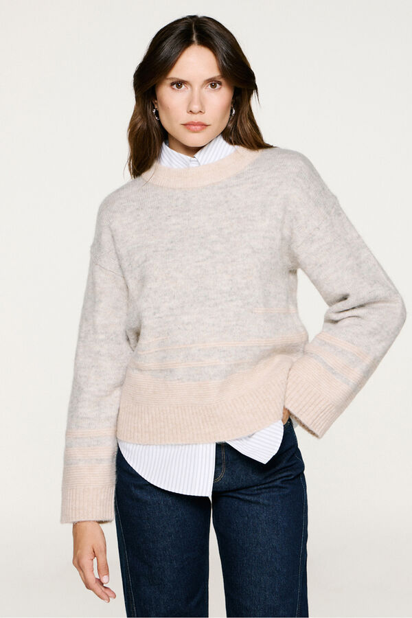 Selected Wool and alpaca jumper  Grey