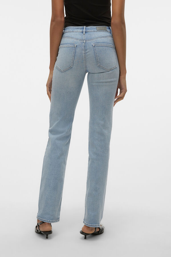 Vero Moda Jeans retas de cintura subida Azul