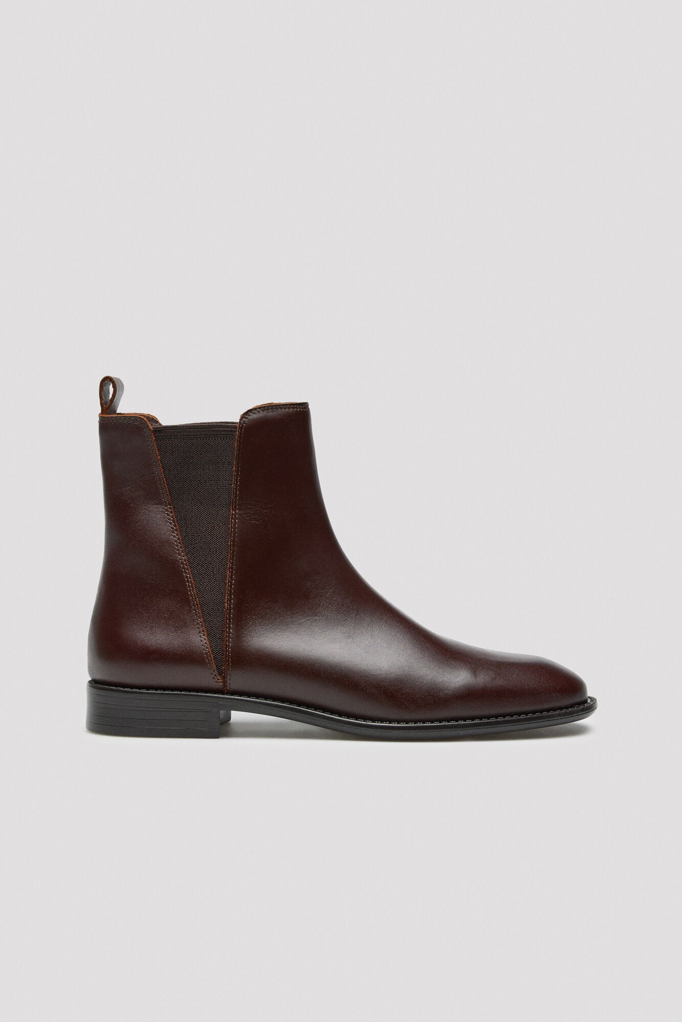 Cortefiel Leather elasticated ankle boot